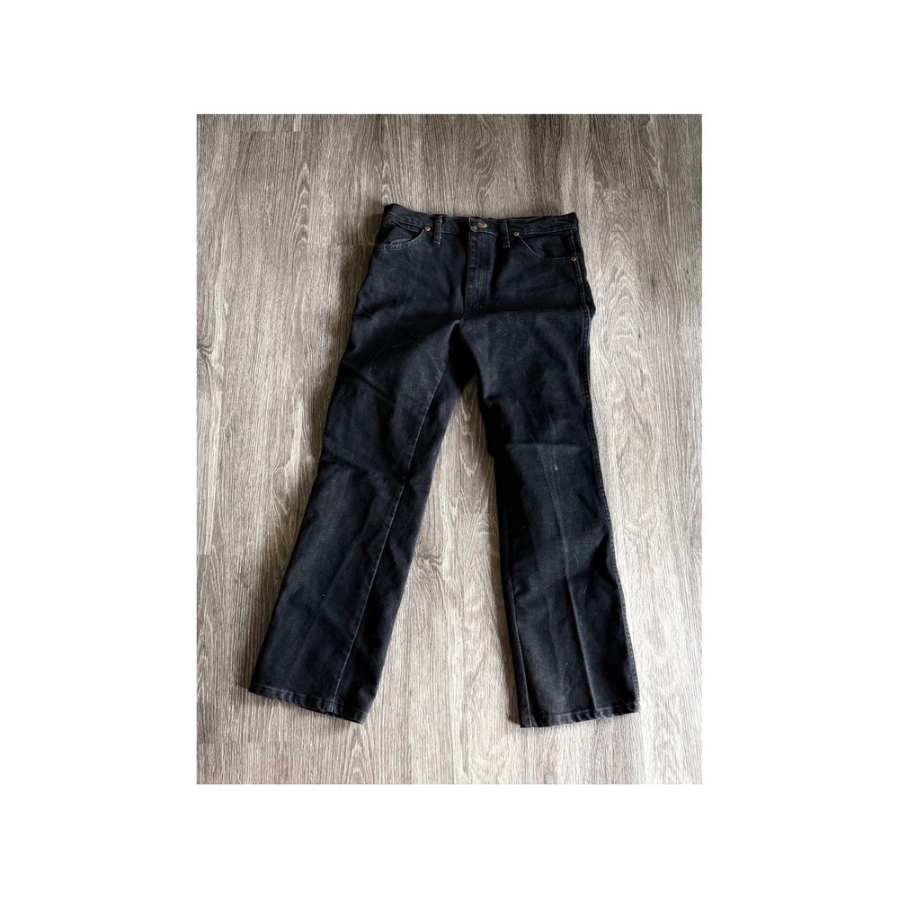 Wrangler 936BLK Cowboy Cut Slim Fit Black Jeans 32x30 Men's Western Denim
